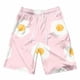 thumbnail image 4 of Liquidación por menos de $10. Pantalones cortos casuales de manga corta Honeeladyy para niños con cordón ajustable. Conjunto deportivo estampado para hombre y mujer, de verano, para playa (rosa, 9-10, 4 of 4