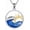 Sun Wave Necklace-B, variant on AOBOCO Abalone Necklace 925 Sterling Silver Satanic Sulfur Cross Viking Rune Sun Wave Pendant Ocean Jewelry Gift for Women Friends