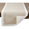 thumbnail image 3 of Fennco Styles Moldura Collection Classic Double Layer Linen Blend 18 x 72 Inch Table Runner – Natural Table Runner for Banquets, Wedding, Special Events and Home Décor, 3 of 4