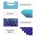 thumbnail image 5 of CASSIE LIZ Plus Size Womens Tops 4X Summer Round Neck Shirts Gradient Blue Purple Fashion Short Sleeve Tee Loose Fit Tunics Spring Oversized Blouses Casual Pullovers 4XL 24W 26W, 5 of 5
