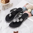 thumbnail image 3 of Mepaouo Women's Metallic Strappy Thong Sandals Summer Beach Flat Flip Flops Casual Slip on Slide Shoes, 3 of 5