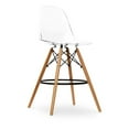thumbnail image 3 of Aron Living Pyramid 28" Plastic and Wood Counter Stool in Clear  (Set Of 4), 3 of 6