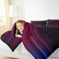 thumbnail image 4 of jejeloiu Geometric Lines Pattern Full Size Comforter Sets,Neon Stripe Bedding Comforter Set,Black Red Bedding Sets For Teens,Microfiber Bedroom Decor Reversible,3 Pieces, 4 of 8
