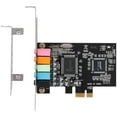 thumbnail image 2 of Tarjeta de sonido PCIe 5.1, tarjeta de sonido envolvente PCI Express, audio estéreo 3D con alto rendimiento de sonido, tarjeta de sonido para PC, chip CMI8738, 2 of 8