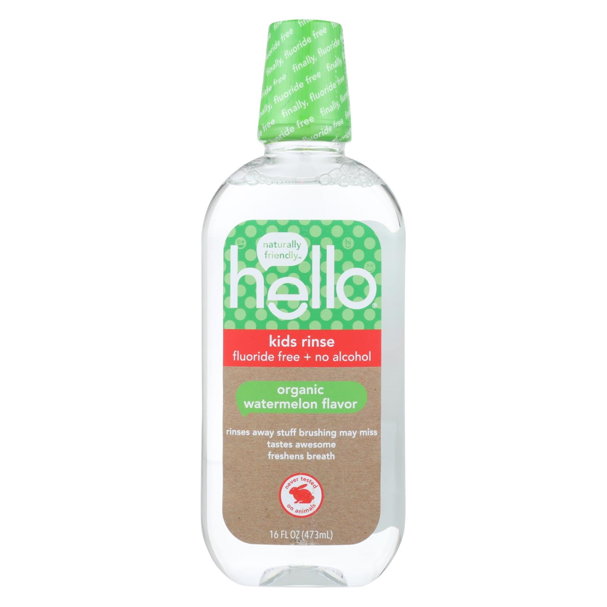 Hello Kids Rinse Flouride Free Natural Watermelon Flavor