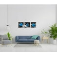 thumbnail image 3 of Blue Wall Decor for Living Room Blue Bathroom Accessories Black and White Canvas Wall Art Blue Rose Music Pictures Bedroom Decor Modern Painting Kitchen Home Decorations 14x14 3 Pcs/Set, 3 of 6