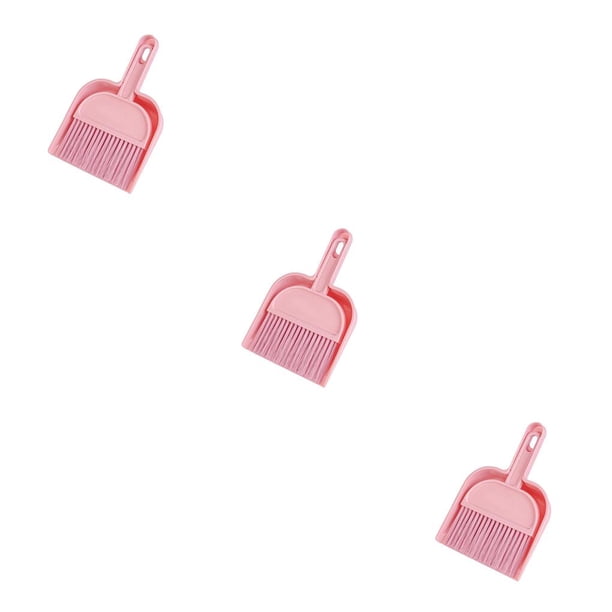 Juego de escoba recogedor de escritorio Yuarrent cepillo suave rosa verde 20 cm