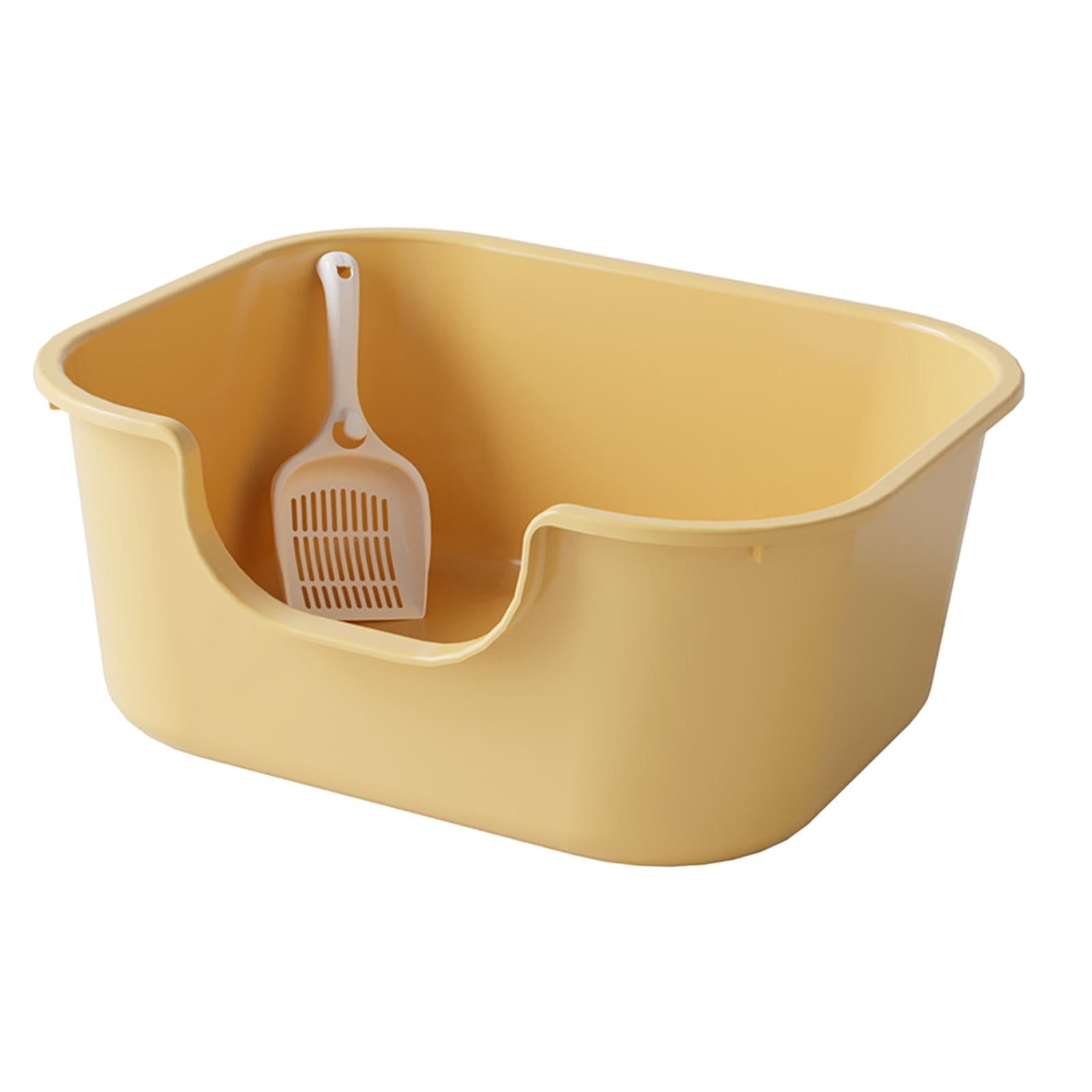 Bvdfgk Cat Litter Basin Cat Heighten Cats Litter Pan Reusable Anti ing Yellow