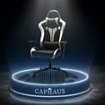 thumbnail image 6 of CAPHAUS Commercial Grade Gaming Chair, Upgraded Cylinder & 3D Armrest, Ergonomic Video Game Chair, Adjustable Height Office Chair, Racing Swivel Recliner, Headrest & Lumbar Support, White, 6 of 9