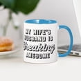 thumbnail image 3 of CafePress - Awesome Wife's Husband - 11 oz Ceramic Mug - Novelty Coffee Tea Cup, 3 of 4