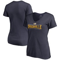 Women's Navy Nashville Predators Hometown Collection Smashville V-Neck T-Shirt