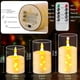 thumbnail image 5 of Juego de 3 Velas LED con Efecto de Cristal, Vela Eléctrica Efecto Llama, Velas a Pilas sin Llama con Control Remoto, Ideal para Acción de Gracias,Bodas, Navidad, Decoración (Blanco Cálido), 5 of 7