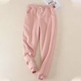 thumbnail image 1 of Women Casual Harem Pant Thicken Fleece Lined Warm Winter Pants For Outdoor Sport, 1 of 8