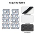 thumbnail image 4 of Disketp Happy Snowmen Snowfall for Crystal Velvet Car Mats Four-Piece Set,All-Season Automotive Protection, Vehicles, Cars, Trucks, and SUVs,Anti-Slip Design, 4 of 7