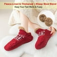 thumbnail image 2 of Adult Knitted Slipper Socks with Non-Slip Grips, Cozy Warm Fuzzy Winter Fluffy Sleep Socks for Women and Men, 2 of 7