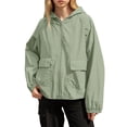 thumbnail image 4 of JUSLIO Zipper Womens Sweatshirts Hooded Solid Hoodies Long Sleeve Sporty Comfortable Everyday Sweatshirts, 4 of 5