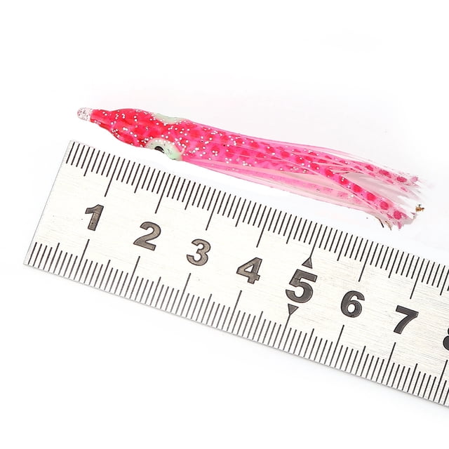 20 Pcs Leurres de Pêche pour Calmar, Ensemble de Leurres Jupe pour Calmar en PVC Souple, Leurres pour Calmar Réutilisables pour Suspendre des Leurres de Pêche