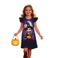 thumbnail image 4 of WhouRiu Girls Halloween Graphic Dresses Kids Cute Flutter Sleeve Nightgown 3-10 Years, 4 of 5