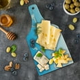 thumbnail image 5 of Seagulls Cutting Board, Seagulls Flying in an Ombre Sky Background with Clouds Minimalistic Sketch Drawing, Tempered Glass Cutting and Serving Board, Wine Bottle Shape, White Blue, by Ambesonne, 5 of 5