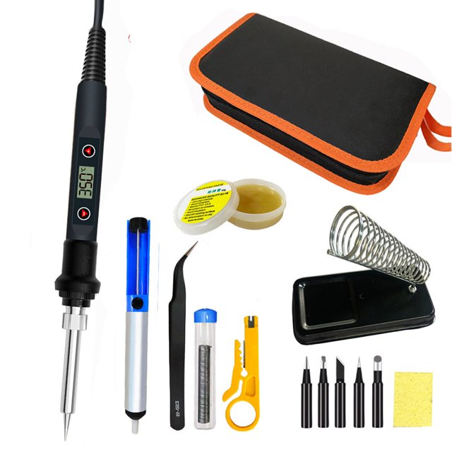 Estación de soldadura de hierro Digital eléctrica de 60W/80W, 220V, 110V, temperatura ajustable, puntas de soldadura, accesorios de herramientas Tan Jianjun unisex