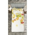 thumbnail image 3 of Ambesonne Rowan Quilted Bedspread Set 2 Pcs, Colorful Vivid Fall Tree, Twin Size, Multicolor, 3 of 3