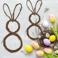 thumbnail image 4 of Easter Bunny Handmade Rattan Garland Party Scene Decoration Diy Garland Rattan Bunny Pendant, 4 of 21
