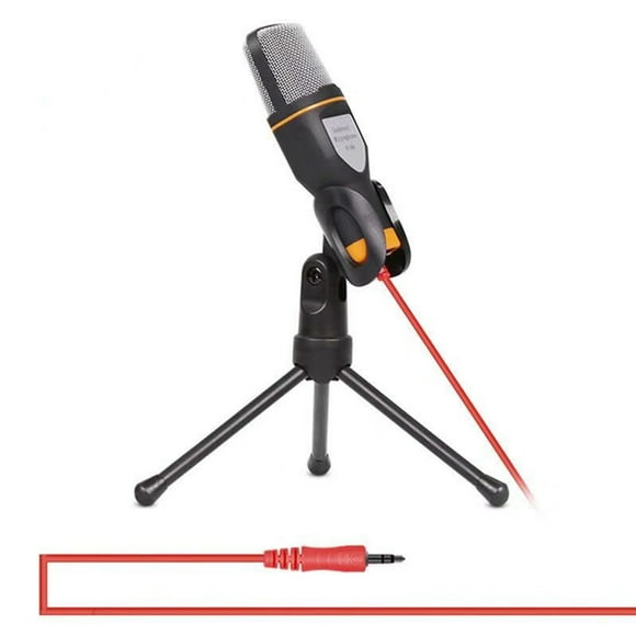 TFixolCondenser Microphone 3.5mm Plug Computer PC Microphone Omnidirectional Mic with Tripod Stand for Computer Desktop Laptop Singing Recording Video Conference Online Class Chatting Gaming Skype