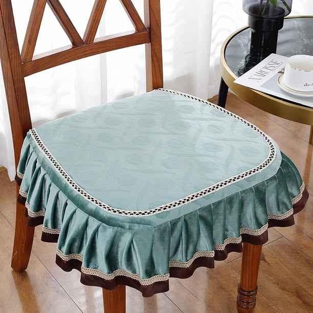 Nvzi Cojín para jardín, terraza, hogar, cocina, oficina, grueso y cómodo, 16,92 x 17,71 pulgadas (verde)
