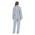 thumbnail image 4 of GLOBAL Womens 100% Cotton Notch Collar Pajama Set Homewear with Pockets, Spring & Summer, 2-Piece, Sizes S to 3X, 4 of 5