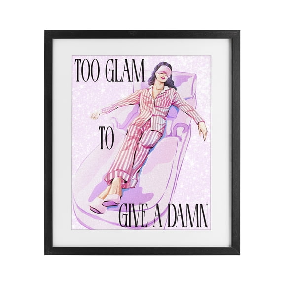 Stupell Industries To Glam To Care Black Framed Print Under Glass, design by Ziwei Li