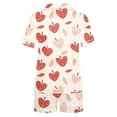 thumbnail image 5 of SwiftWear Women's Comfy Fruit Print Pajama Set - Short Sleeve Collared Sleepwear with Shorts, Trendy Orange Peach Design, Perfect for Home & Lounging, Breathable & Chic Nightwear, 5 of 6