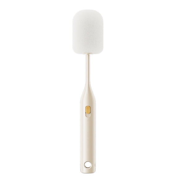 Cup Cleaner Brush Sponge Bottle Scrubber Detachable Handle Portable Sponge Cleaning Brush for Cups Wine Glasses Water Bottles Baby Bottles and Vacuum Flasks(White)