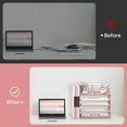 thumbnail image 6 of INTIGE 5 Tier Metal Desk File Organizer with File Rack and Pen Holders, Pink, 1 Pcs, 6 of 6