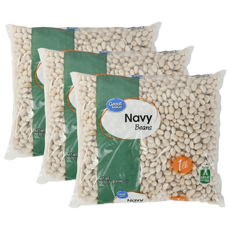 Value Beam - (3 Pack) Great Value Navy Beans, 16 oz