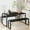 Black - Extendable, variant on Dining Table Set for 4 with Benchs for Small Spaces, Gray