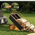 thumbnail image 5 of Heavy Duty 15 Cubic Feet Steel Tow Behind Dump Cart 750Lbs Capacity Garden Trailer, Pull Behind Utility Dump Trailer for Lawn Mower & Yard Work, 5 of 7
