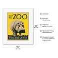 thumbnail image 2 of Visit the Philadelphia Zoo - Hippopotamus - WPA Federal Art Project - Vintage Travel Poster c.1936 - Fine Art Rolled Canvas Print 11in x 14in, 2 of 4