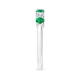thumbnail image 3 of ANGARA Natural Half Eternity Seven Stone Emerald and Diamond Wedding Ring in 14K White Gold for Women (Size-3mm) | May Birthstone, Birthday, Anniversary, Jewelry Gift for Women | Natural Emerald Ring, 3 of 9