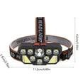 thumbnail image 3 of Kraoden USB Rechargeable LED Headlamp, Super Bright Multi-Bead Headlamp with Adjustable Strap, 120° Adjustable Beam, Long Range Floodlight, 4 Light Modes for Outdoor Activities, 3 of 6