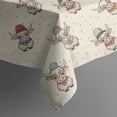 thumbnail image 5 of Beige Highland Cow Hat Scarf Pattern Square Tablecloth,Waterproof Square Table Cover,Wipeable Spillproof Washable Table Cover for Home Kitchen Party Decor 42"X42"(107x107cm), 5 of 6