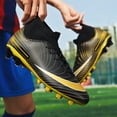 thumbnail image 4 of Zapatos de fútbol para hombre, botas de fútbol con tacos, transpirables, largos, tobillo TF, entrenamiento deportivo al aire libre, ultraligero, 4 of 5