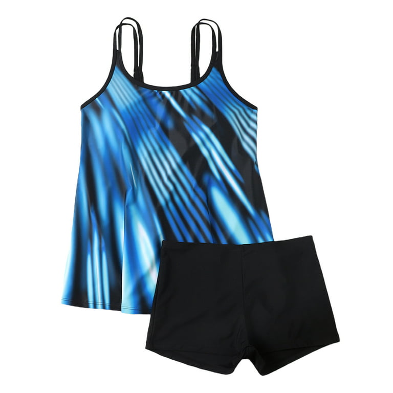 SUNSIOM Women Swimsuits Tankini Sets 2pcs Bathing Suits Beach Swimwear Tank  Top+Low Waist Boyshorts