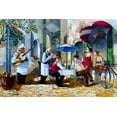 thumbnail image 2 of West, Ronald 24x17 White Modern Wood Framed Museum Art Print Titled - Poker Players at Cafe Kitty, 2 of 4