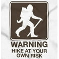 thumbnail image 2 of Warning Hike Your Own Risk Bigfoot Zip Up Hoodie Men's Women's Brisco Brands S, 2 of 6