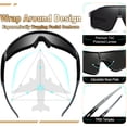 thumbnail image 4 of KANASTAL Sports Sunglasses Men Polarized Black Sun Glasses Women Wrap Around UV400 Protection Shades Ski Climbing Hiking Cycling Sailing Running, 4 of 6