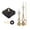 Golden seconds, variant on Yammee Clock Movement High Torque 20mm Long-Shaft with Long Spade-Hands for DIY Clock