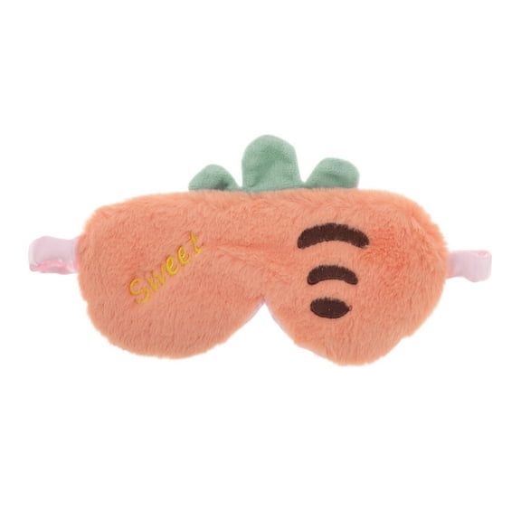 Unique Bargains 1 Pc Durable Carrot Eye Mask for Travel Orange Fleece