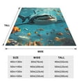 thumbnail image 3 of Cauagu Realistic Ocean Shark Pattern Flannel Bed Blankets,Fleece Blanket Comfortable Air Conditioning Blanket for Sofa Bed Travel Couch & Living Room -80"x60", 3 of 8