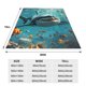 thumbnail image 3 of Fotbe Realistic Ocean Shark Manta de Franela Acolchonada con Estampado, Súper Suave y Esponjosa, Extra Grande para Sofá, Cama, Uso Todo el Año-50"x40", 3 of 7