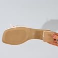 thumbnail image 6 of Beige Sandals High Heels For Women Casual Fishmouth Peep Toe Mesh Bowknot Strap Rubber Sole Shoes Breathable Large Size Options 1 Pair Shoe Box Included Size 36 Eu Weight 0.75 Lbs, 6 of 6